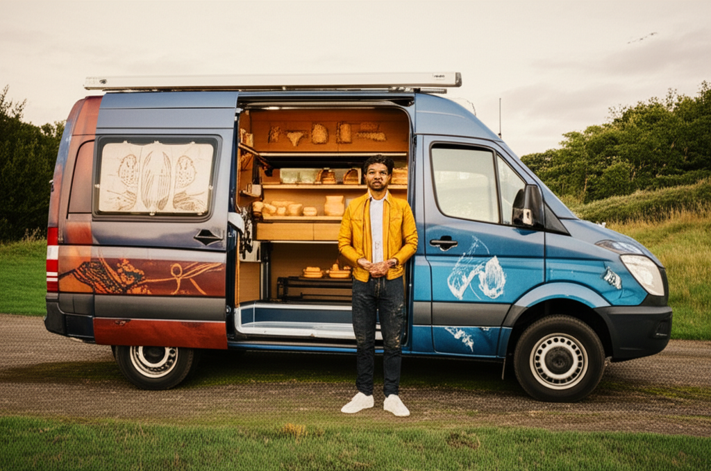 Artisan luxembourgeois avec son utilitaire Fiat Professional en location longue durée